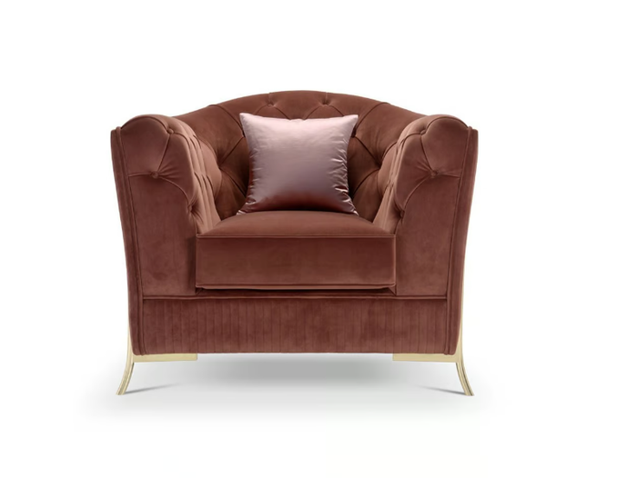 NEFELE - Tufted fabric armchair with fire retardant padding _ Domingo Salotti